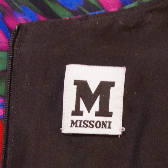 M Missoni Silk Sleeveless Crew Neck Shift Dress- Sz. 40/Sm - Picture 3 of 4